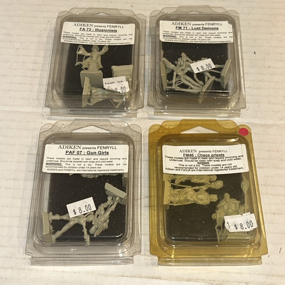 28mm resin FEMALE AMAZON Gun Girls, Lust Demons, Illusionists in Blister Fenryll